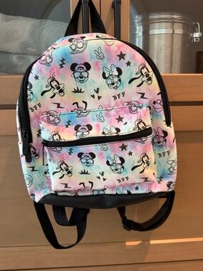 Disney Kids' Pastel Tie-Dye Character Backpack - Pink/Blue